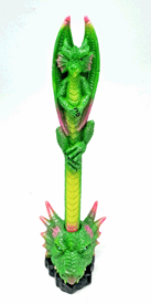 Green Dragon Pen in a Dragon Head Base